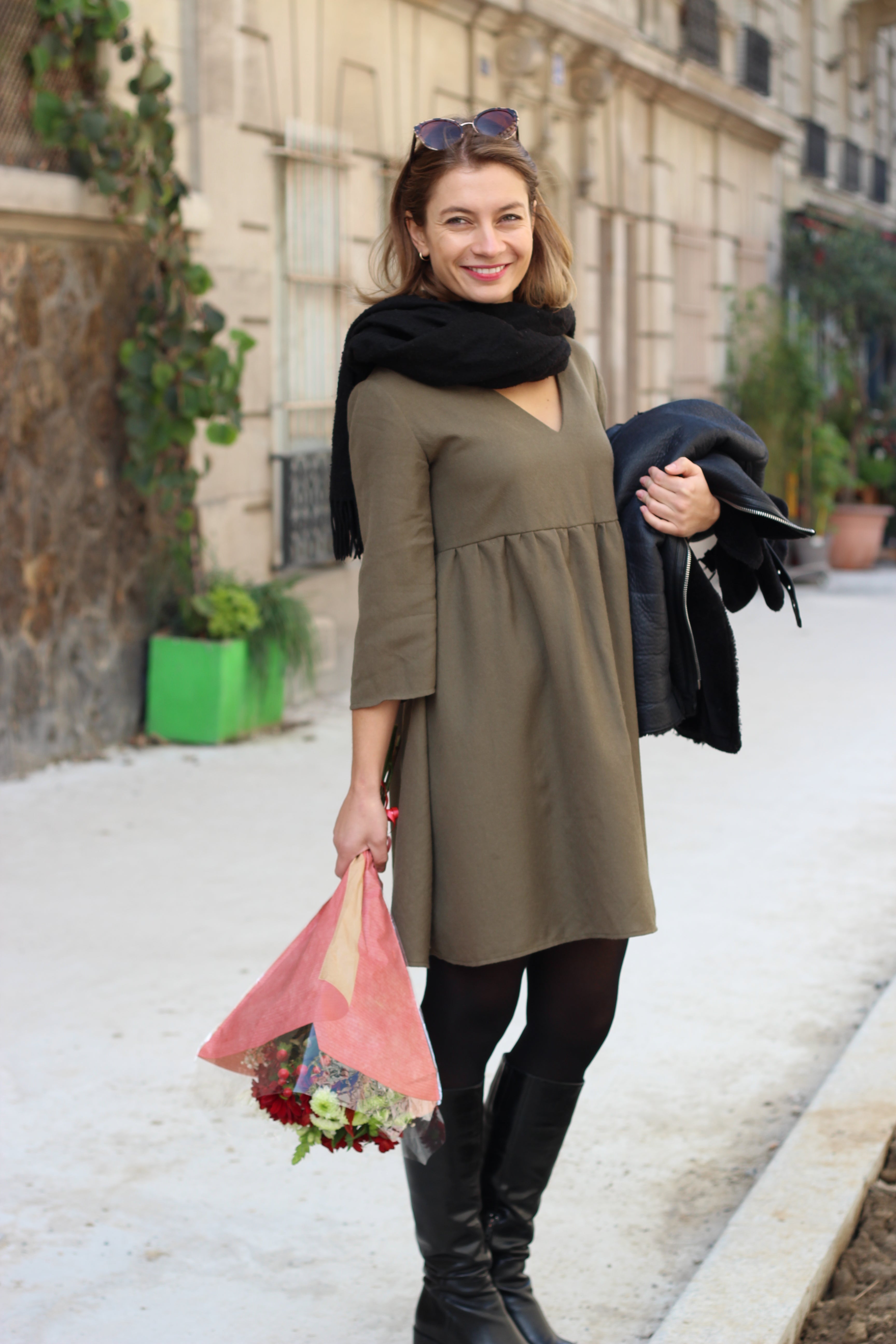 Collant Robe Hiver Beige Tenue Robe Pull Robe Collant Noir Basket