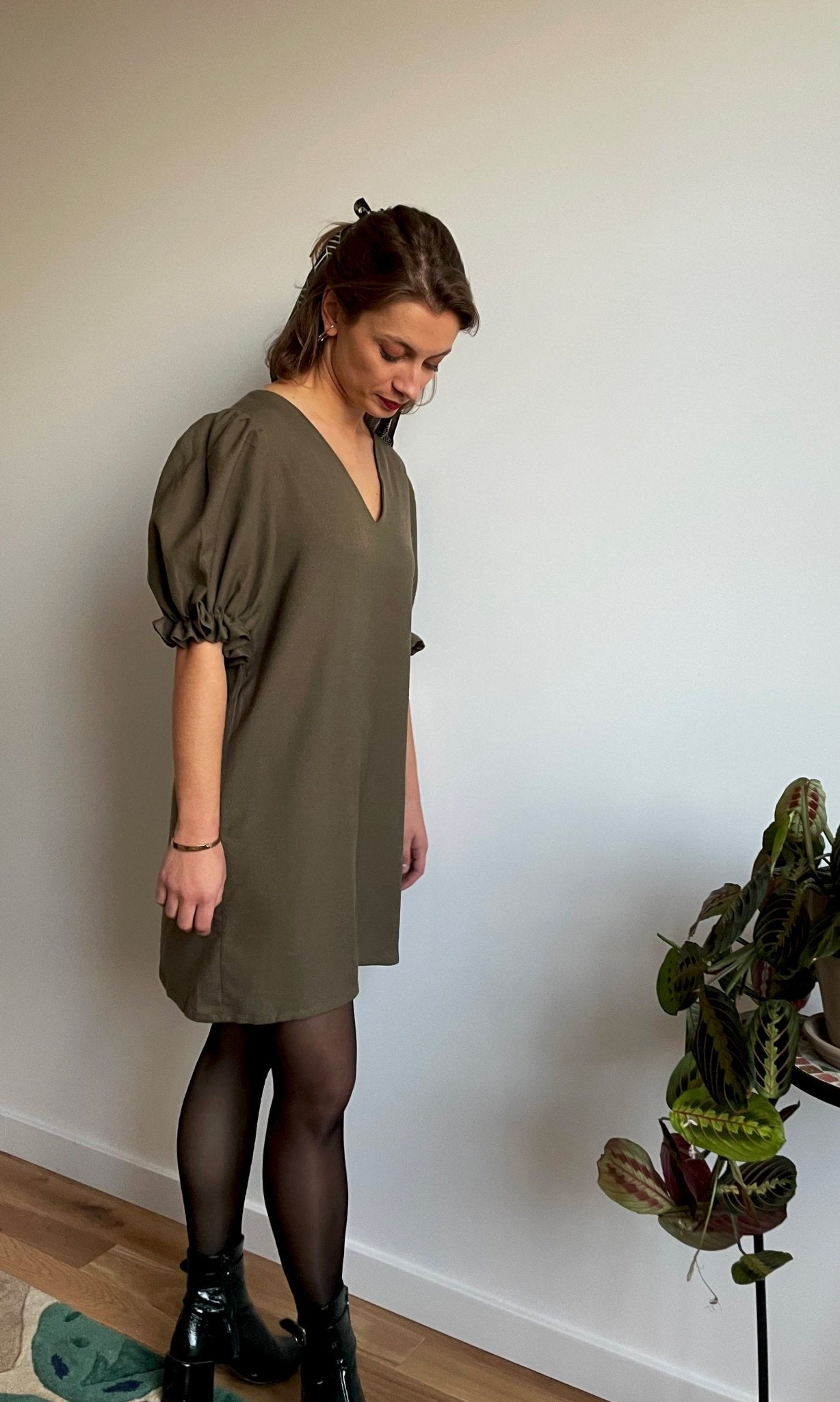 Robe Sarah | 2 en 1 | Kaki - Aptaé Paris