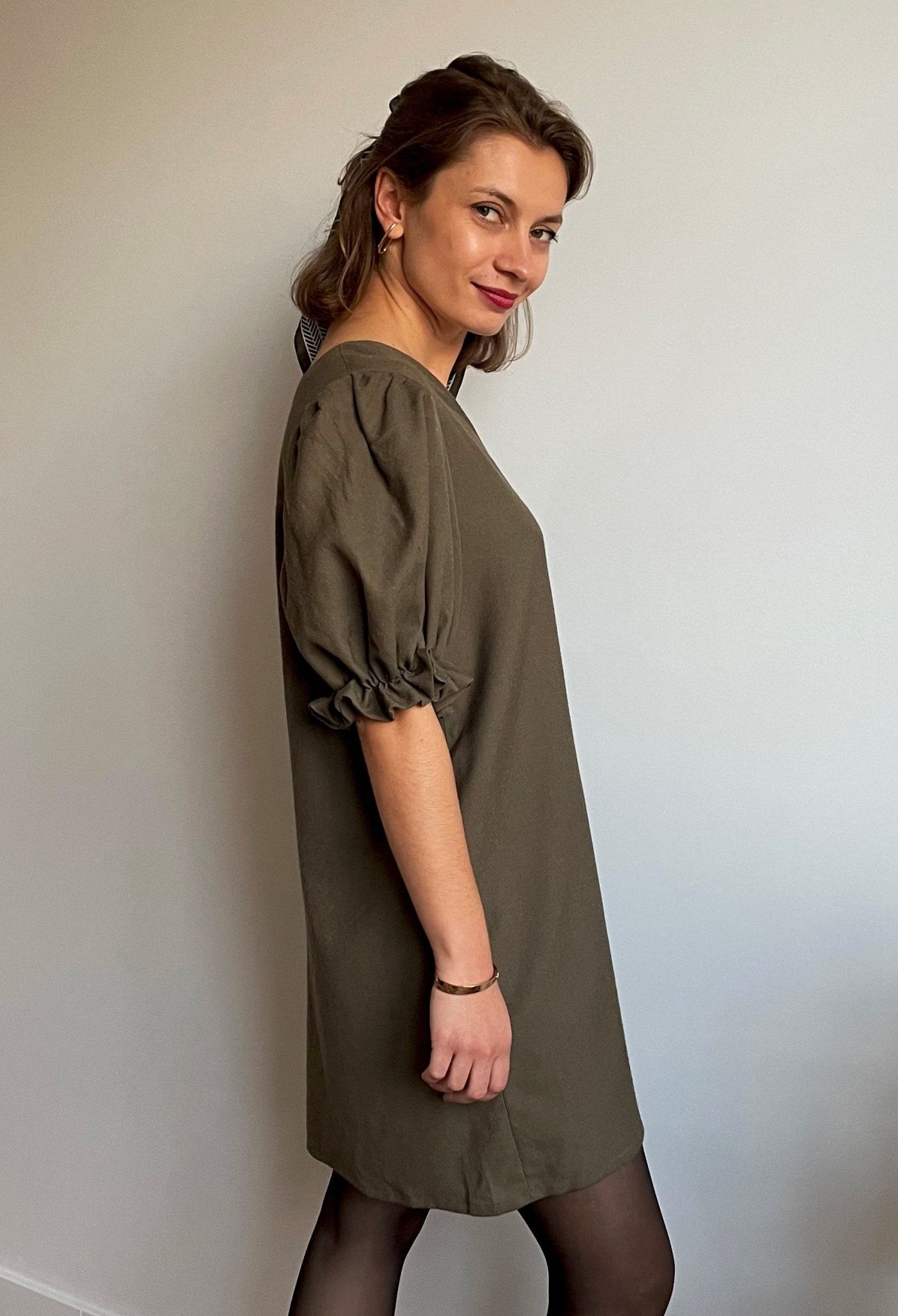 Robe Sarah | 2 en 1 | Kaki - Aptaé Paris