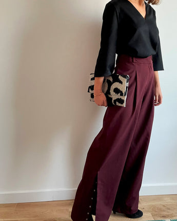 pantalon irina | 2 en 1 | bordeaux