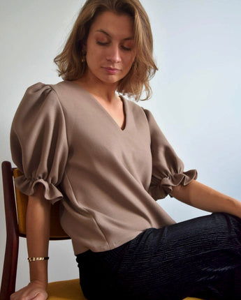 top sarah | 2 en 1 | beige