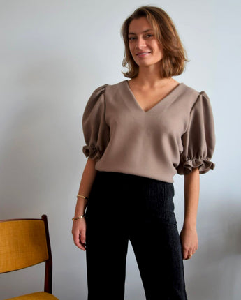 top sarah | 2 en 1 | beige