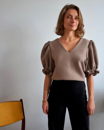 top sarah | 2 en 1 | beige
