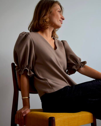 top sarah | 2 en 1 | beige