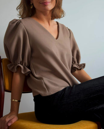 top sarah | 2 en 1 | beige